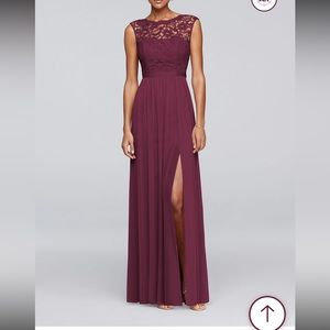 David’s Bridal Bridesmaid dress- Wine